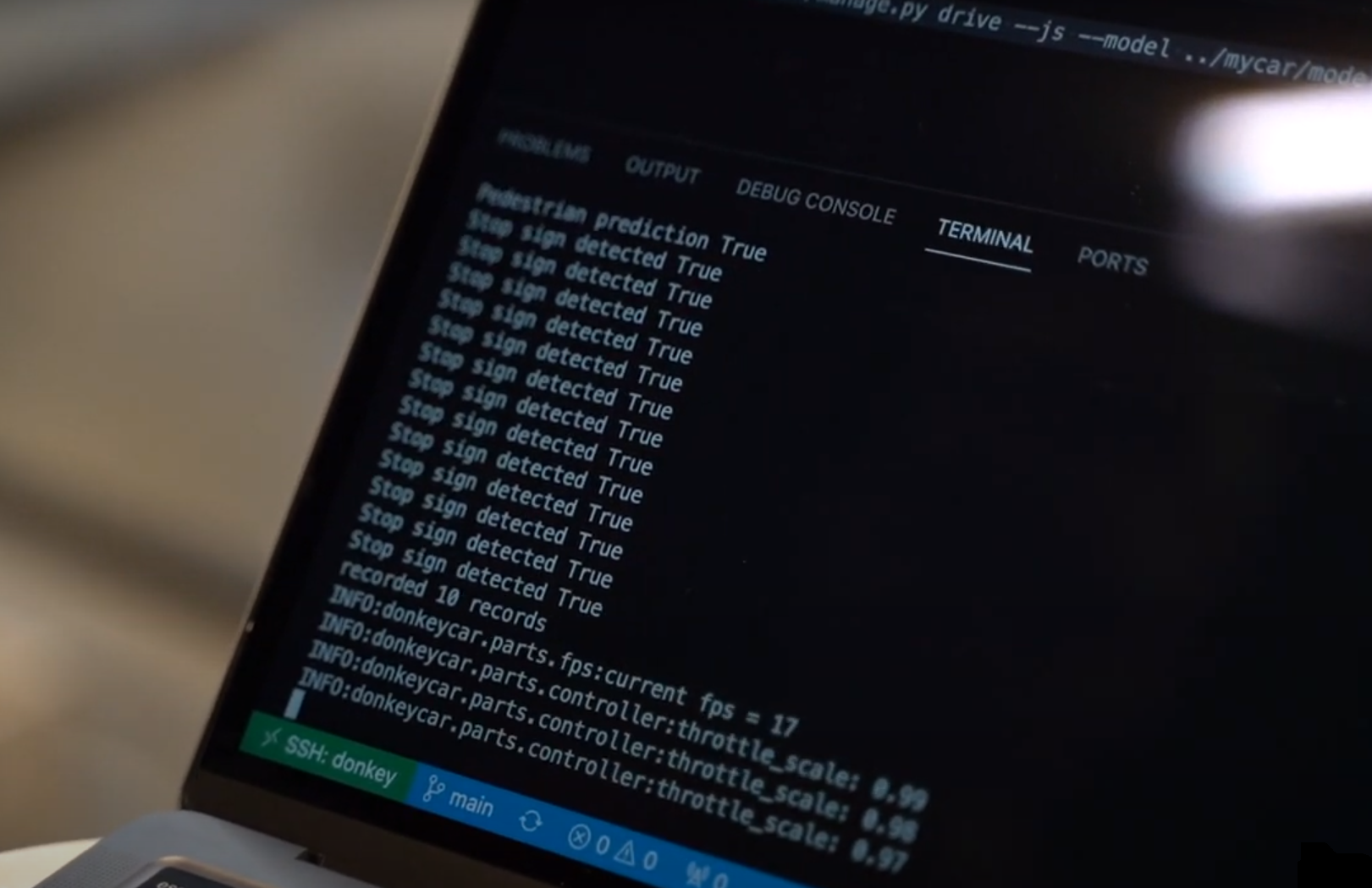 Minicar 2023 screen output