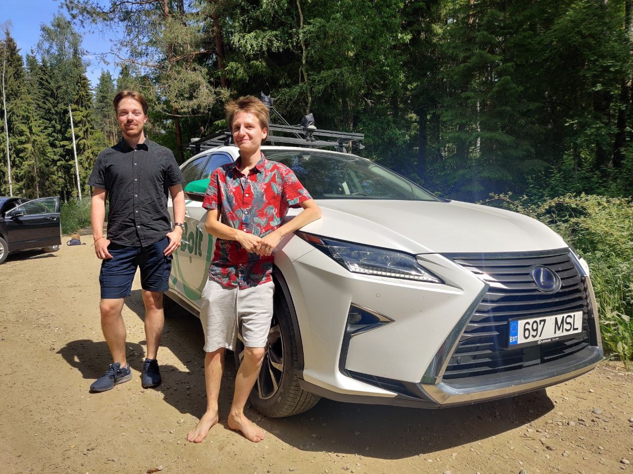 Fourth place winners team Benatas posing with the car