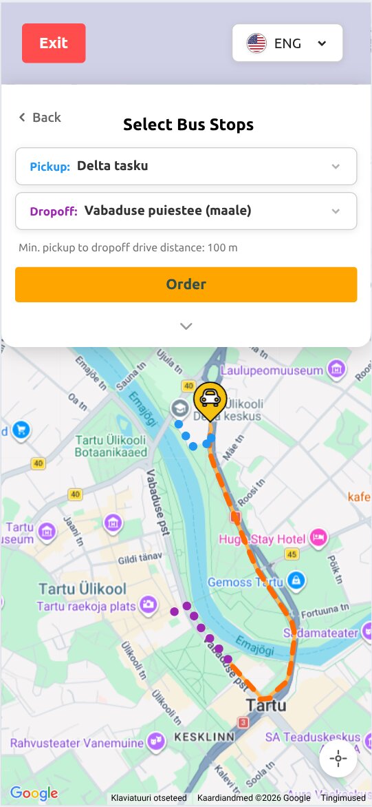 Traxi webapp screenshot